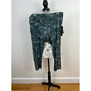 Vogo Olive Camo Cropped high rise leggings with Pockets